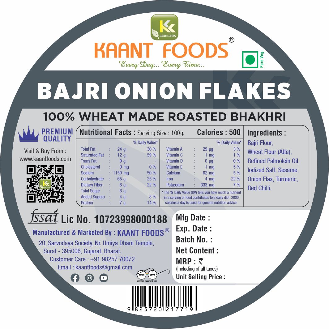 Bajri Onion Bhakhri 200g.