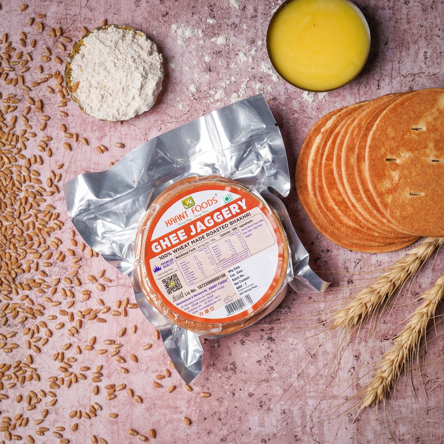Ghee Jaggery Bhakhri 200g.