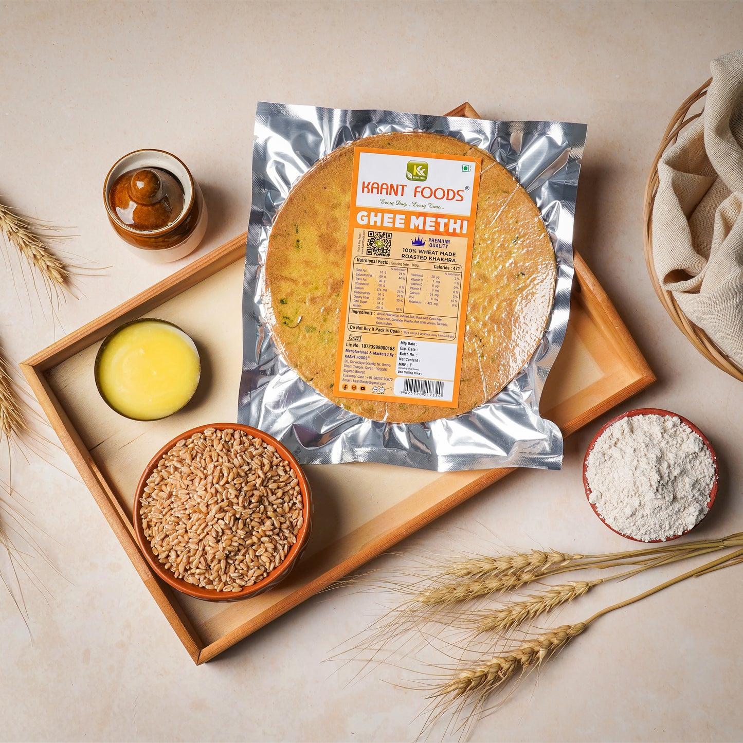 Ghee Methi Khakhra 200g.