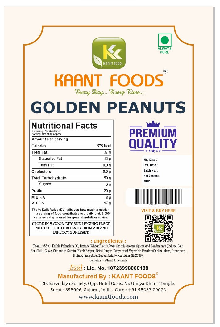 Golden Peanuts 250g.