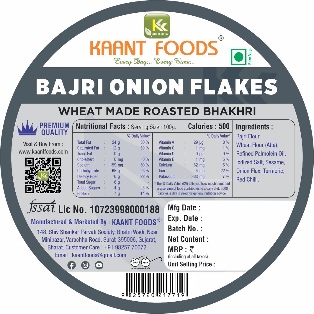 Bajri Onion Bhakhri 200g.